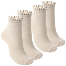 Welcome-e Socks, Organic Cotton, Women's Socks, Set of 2, Home Socks, SDGs, Skin Friendly (Lace + Available), With lace + Yes