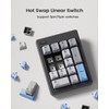 Wireless Mechanical Number Pad, Bluetooth 5.0&2.4G Wireless Dual Mode Hot