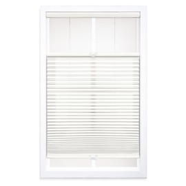 DEZ FURNISHINGS Cordless 1.5" Light Filtering Top Down Bottom Up Cellular Shade, 21.5"W x 64"H, Ivory