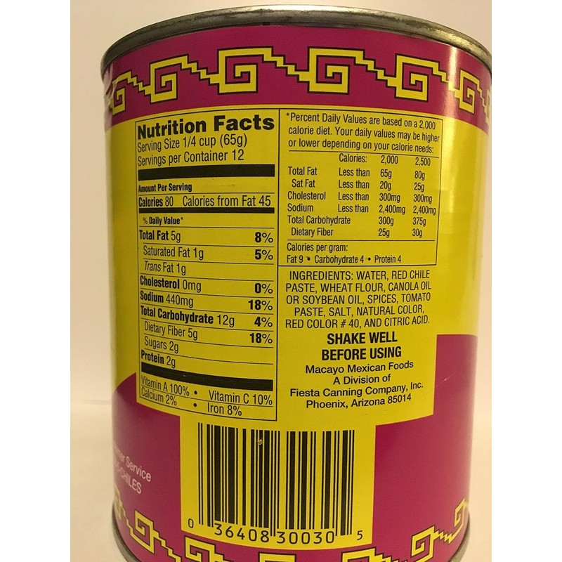 Macayo's Mild Enchilada Sauce 28 Oz (1 Lb 12 Oz)