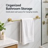 Brushed Gold Bathroom Towel Bar for Wall-Mounted Towel Storage –