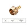 sourcing map Brass Hose Barb Fitting,Connector,8mm Barb x G1/2 Male