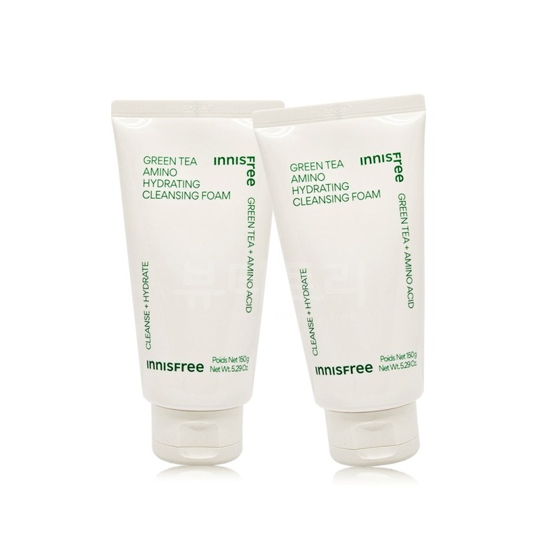 Innisfree Green Tea Amino Moisture Cleansing Foam 150g x 2
