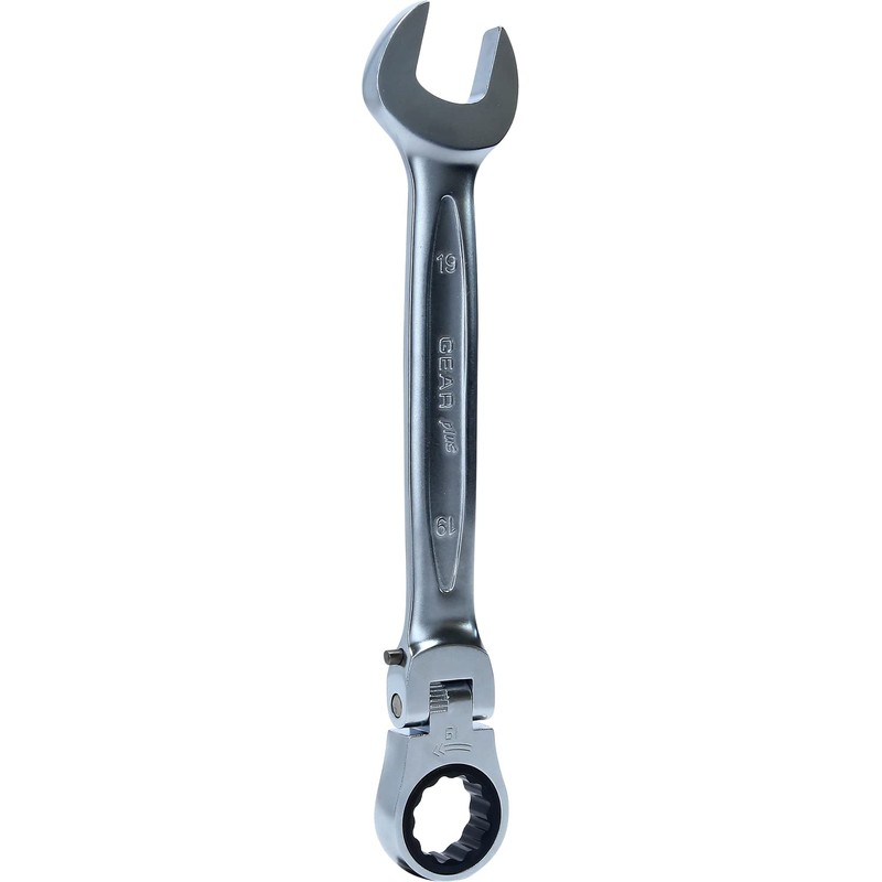 KS Tools 503.4819 GEARplus flexible locking combination ratcheting spanner, 19mm