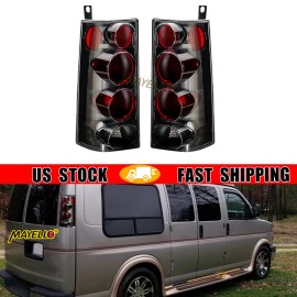 mayello Smoke For 03-23 Chevy Express/ GMC Savana Van Tail Lights Brake Lamps Left+Right