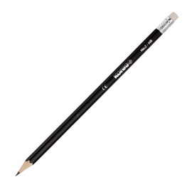 Kores Grafitos Pencil, HB, Triangular with Rubber, Pack of 72, Black