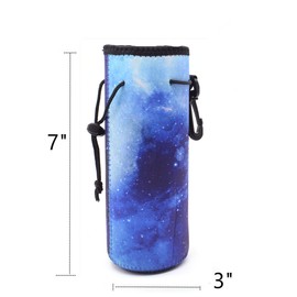 BASELIFE Insulated Neoprene Water Bottle Carry Case Ideal for Stainless Steel and Plastic Bottles 0.6L or 0.75L (Blue)