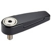 HALDER 24100.0102 Rotary Latch, Black, d1 = M6