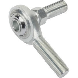 Speedway Motors 1/2 Inch LH Male Heim Joint Rod Ends with Stud, Roller Bearing, Steel, Gray