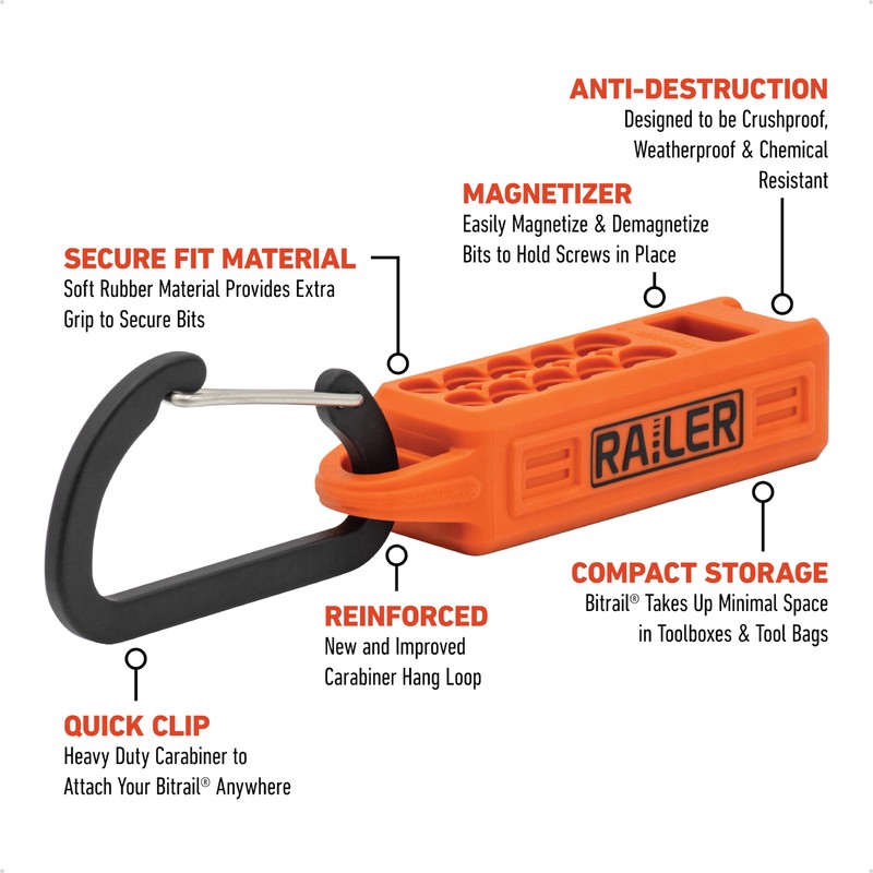 Railer 6 Inch Screwdriver Bit Set - Premium S2 Steel