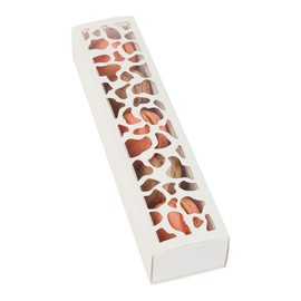 Restaurantware-Sentiero 10 x 2.3 x 1.5 Inch Macaron Boxes, 100 Shock Safe Macaron Packaging - Holds 5 Macarons, With Covers, White Paper Macaron Gift Boxes, For Gifts and Parties