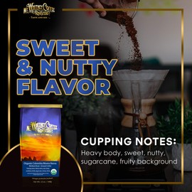 Mt. Whitney Colombia Monte Sierra Organic Single Origin, Medium Dark Roast, Smooth Full Flavored, Low Acid Coffee (Ground, 12 Oz)