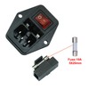 FILSHU 10A 250V Power Socket Inlet Module Plug Switch 10A