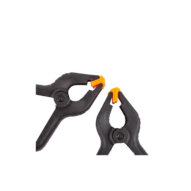 Blackspur 2X Black 114mm Heavy-Duty Spring Clamps - Large Plastic
