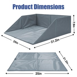 Laundry Guards for Front-Load Washers & Dryers, Secure Guardrails Prevent Clothes Falling Behind, Universal Fit Anti-Slip Organizer with Easy Installation (Gray) (1pcs)