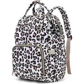 Cow Print Laptop Backpack for Women Men, 15.6 inch College School Backpack Bookbag for Work/School/Travel/Business - Color: Leopard