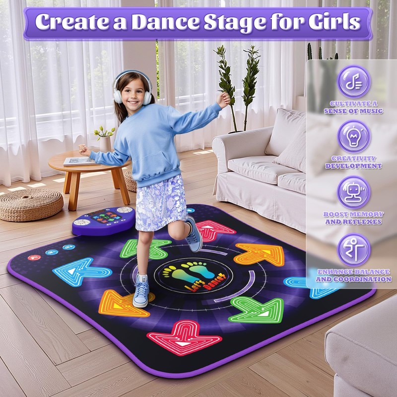 WAYKEE Dance Mat Toys Gifts for 3 4 5 6