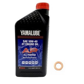 Yamaha Banshee 350 (1987-2006) all Models Crank/Transmisison Oil Kit Yamaha Part# LUB-10W40-AP-12, Crush Washer Part# 90430-14043-00