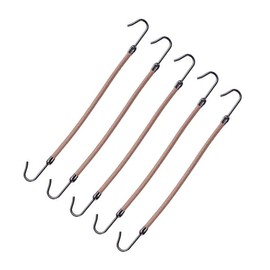 5 Pieces Elastic Hook Hair Tie Styling Ponytail Holder Hair Cord Tensile Resistance Reusable Bungee Bands No Burr, Apricot