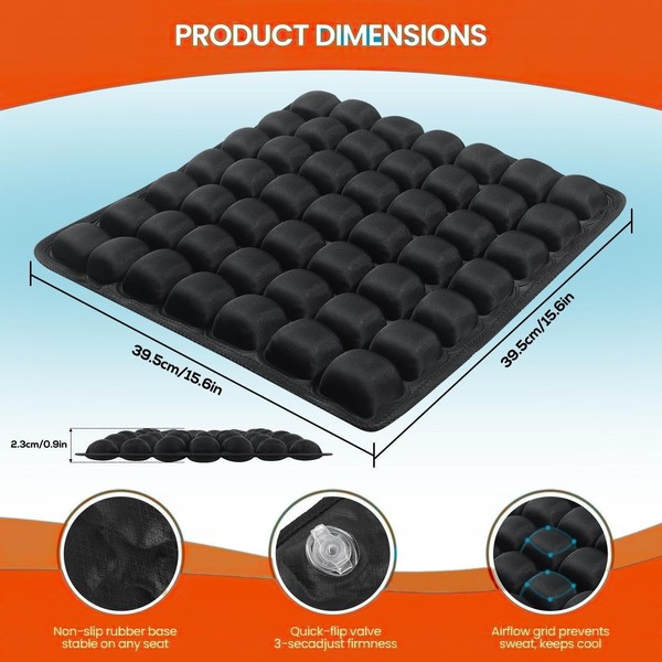 Inflatable Travel Cushion – Adjustable Bubble Technology for Customized Comfort,