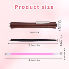 3pcs Cat Eye Nail Magnet Tool Set, 3-in-1 Wooden Handle Cat Eye Gel Design Nail Art Polish Magnet Stick with 2 Magnetic Pens Practical Manicure Tool Set for Home Salon Studio Use