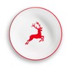 GMUNDNER KERAMIK Soup Plate Diameter 20cm Ruby Red Stag Handmade