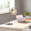 Fulesi Mid Century Modern Table Lamp Gold Globe Nightstand Lamp