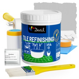 DWIL Tub Paint, Tub and Tile Refinishing Kit with Tools, White Bathtub Paint Water Based &Low Odor, Easy to Use for Sink Bathroom Shower, Light Grey, 25-30sq.ft