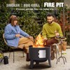 GRiliFE 16" Charcoal Smoker, 3 in 1 Heavy Duty Vertical