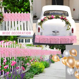 6 Packs Metallic Foil Fringe Garland Tinsel Streamers, 10 Feet Wall Hanging Tinsel Fringe Banners for Parade Floats, Bridal Shower, Wedding, Birthday Party Decoration