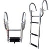 Pontoon Boat Ladder, Stainless Steel 3 Step Telescoping Boat Boarding