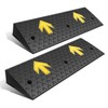 DNA MOTORING 2pcs 4.3" Rise Rubber Arrow Curb Ramp Heavy