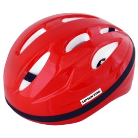 Captain Stag Y-6544 Helmet Champ Soft Shell M 21.3 - 22.8 inches (54 - 58 cm), For Children (Red)