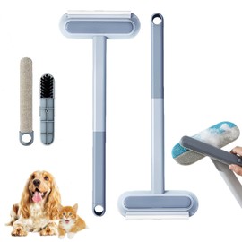 2 Pcs 3 In 1 Pet Hair Remover,Multifunctional Removal Brush,Washable, Reusable Pet Hair Remover For Couch Carpet And Car
