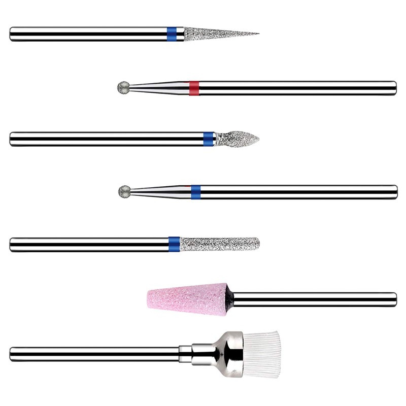 GreenLife 7pcs Nail Drill Bits Kit Emery Diamond Bit Set