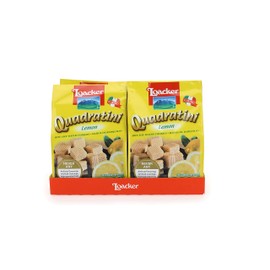 Loacker Quadratini Premium Lemon Wafer Cookies, 250g/8.82oz, Pack of 6