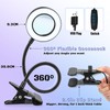 10X Magnifying Glass with Light, Clip on Mganifier with Light,