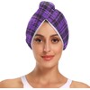 Toallas de microfibra para cabello rizado con botones para pelo