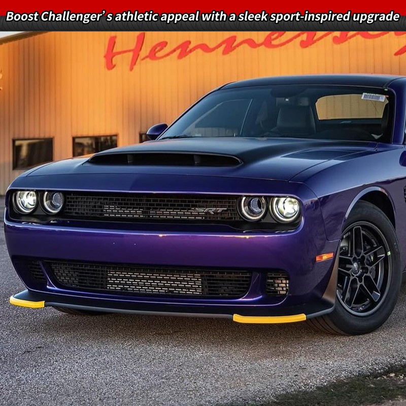 WildWell Front Bumper Lip Splitter for 2015-2024 Dodge Challenger SRT
