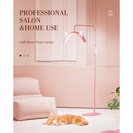 TAUDKAUD Eyelash LED Floor Lamp, Adjustable Half Moon Esthetician Beauty Light for Eyelash Extension, Tattoo, Skincare, Eyebrows, Filming Content Creation