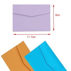 Esforzarse 120 Pcs Envelopes for Office, 12 Colors Business Card Envelopes, Blank Colored Mini Envelopes for Business Cards, Invitations, Greeting, Wedding, Birthday, 11.5 × 8 cm