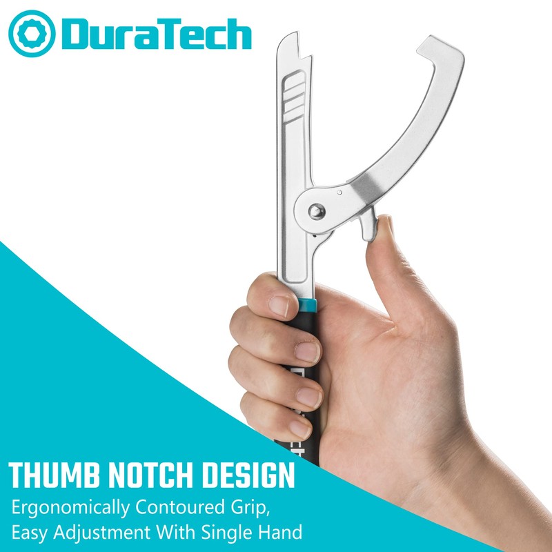 DURATECH Sink Strainer Lock Nut Wrench, Adjustable up to 4-3⁄4"