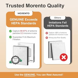 MORENTO Paquete de 2 filtros de repuesto para purificador de aire genuino HY4866 para purificador de aire HY4866, versión mejorada