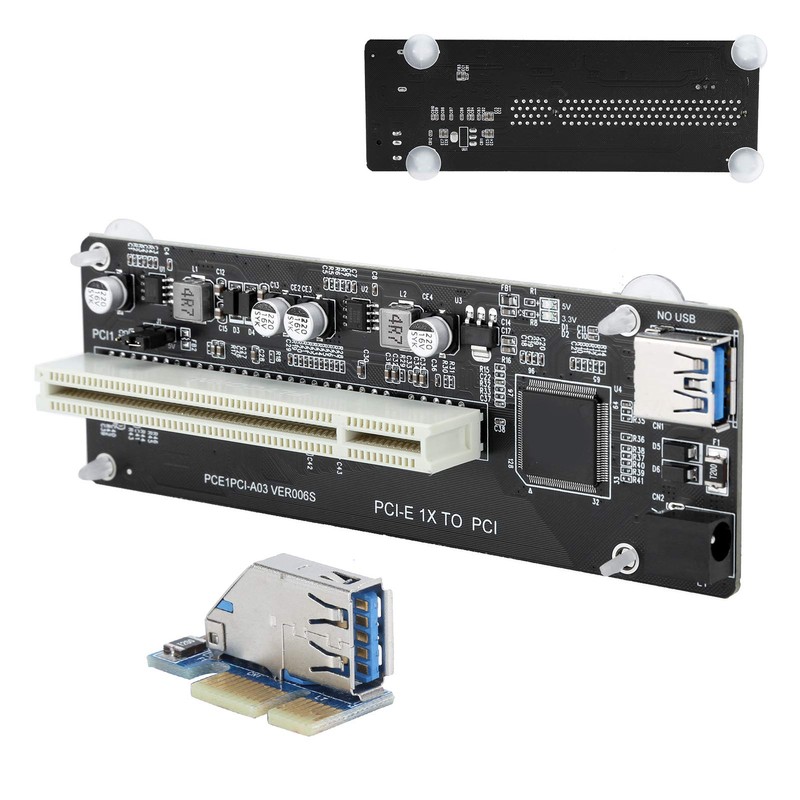 PCIe to PCI Adapter Card, 0.66yd GPU Riser Adapter, PCI