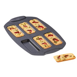 Tefal PerfectBake J5734402 PerfectBake J5734402 Non-Stick 6 Financiers Baking Mould Recycled and Recyclable Aluminium Gold Pastry