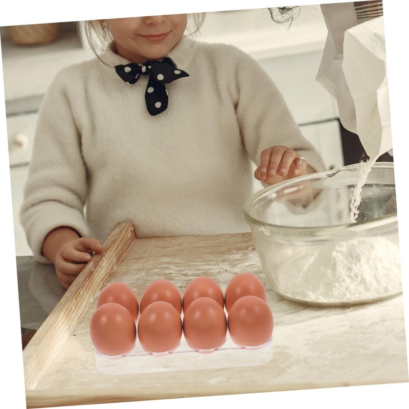 Tofficu Egg Storage Container Fridge Organiser 8 Egg Holder Box