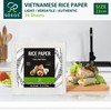 Soeos Rice Paper, White Rice Paper Wrappers, 1 Pack, 34