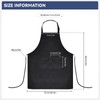 Zanfqvo Large Cooking Apron, Waterproof Apron, Black Apron, Adjustable BBQ