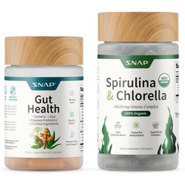 Snap Supplements Gut Health + Spirulina – Dual Action Support for Digestion, Immunity & Vitality