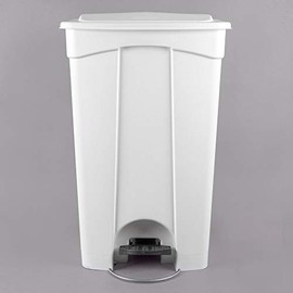 PRO&Family 92 Qt. / 23 Gallon White Rectangular Step-On Trash Can. Modern Hands-Free Trash Can for Home, Bathroom, Living Room, Office, Kitchen, Garage, Warehouse, Restaurant
